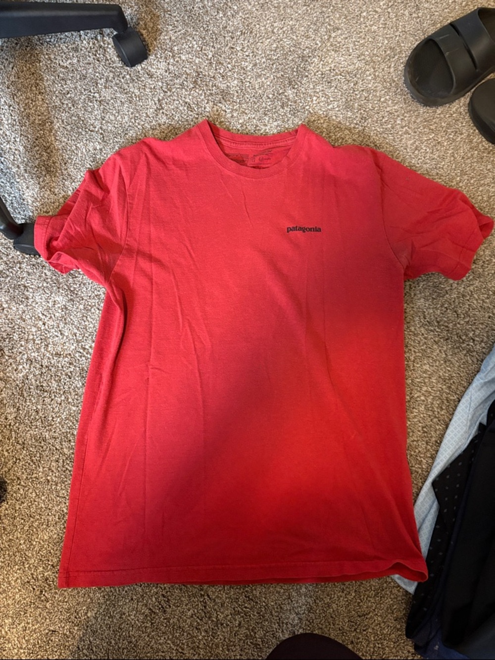 Patagonia Men’s Coral-Red Short Sleeve Logo Tee
